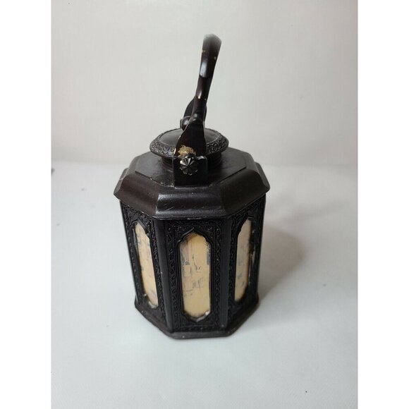 Antique 18th Century Cast Iron Asian Teapot Etched Scenic Glass Panel Japan MCM - Picture 4 of 10